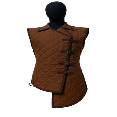 "Renaissance Gambeson Armor Quilted Sleeveless Vest for Medieval LARP, Costume & SCA Combat" (4X-Large)