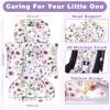 3-in-1 Infant Car Seat Insert, Soft Head and Body Support,Ultra & Strap Covers Set, Reversible Newborn Car Seat Cushion Pad for Baby Boy & Girl fits Stroller, Swing, Bouncer (Purple Flowers) view 4