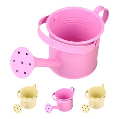 Angoily 4pcs Kids Metal Watering Can for Gardening Small Tin Watering Can for Children Durable for Outdoor and Indoor Plants
