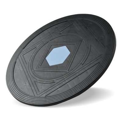 15-inch balance board, sports balance stability training device, portable balance board with rubber support feet, suitable for core training, physical therapy, and fitness. (Blue)