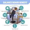 15-inch balance board, sports balance stability training device, portable balance board with rubber support feet, suitable for core training, physical therapy, and fitness. (Blue) view 4