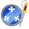 June Garden Little Knights Sword and Shield Playset - Safe Plush Soft Pretend Play Weapons - Gifts for Kids - Blue view 1