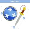 June Garden Little Knights Sword and Shield Playset - Safe Plush Soft Pretend Play Weapons - Gifts for Kids - Blue view 2