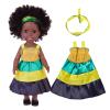 Alomejor Black Baby Doll,14 inch Black Doll Lifelike African Baby Doll with Detailed Facial Features for Kids Aged 2 3 4 5 6 view 2