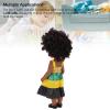 Alomejor Black Baby Doll,14 inch Black Doll Lifelike African Baby Doll with Detailed Facial Features for Kids Aged 2 3 4 5 6 view 4