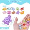 100PCS Mini Turtles Luminous Mini Resin Animals Sea Resin Turtle Figurines, Plastic Ocean Tiny Turtles to Hide, Glow in the Dark Plastic Tortoises for Micro Landscape Little Garden Decor Party Gifts view 2