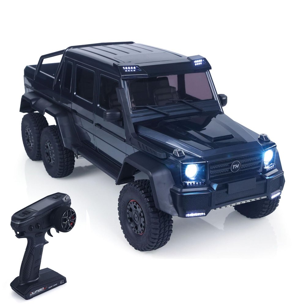 wheelfun Traction Hobby Km6 6Wd 1/8 Radio Controlled Off Road Vehicle Rc Electric Model Cars 2Speeed Axel Locks 775 Brushed Motor(Grey)