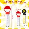 Civaner 24 Pieces Cartoon Animation Party Favors Monster Cartoon Bubble Wands Bulk Red and White Wand Bubbles Yellow Lightning Goodie Bag Stuffers for Birthday Party Supplies view 2