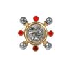 Brooch art retro asymmetrical red glass pin suit anti-exposure accessories view 1