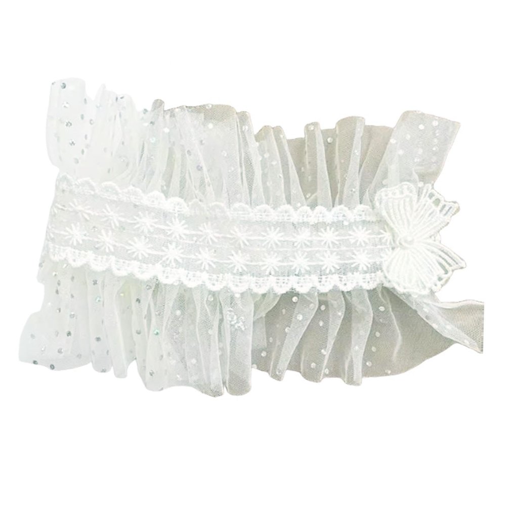 Girl Lolita Lace Mesh Headband for Theme Party Birthday Carnivals Stage Performance 15.75-18.90 Inch Head Circumference