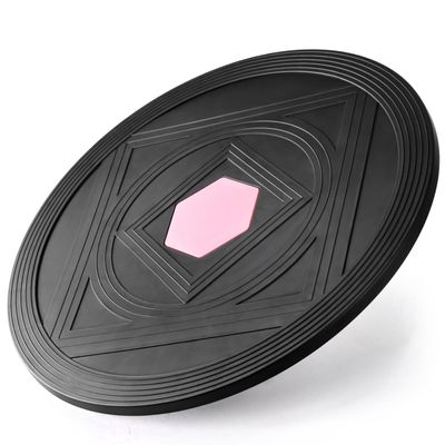 15-inch balance board, sports balance stability training device, portable balance board with rubber support feet, suitable for core training, physical therapy, and fitness. (Pink - without supporting feet)