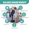 15-inch balance board, sports balance stability training device, portable balance board with rubber support feet, suitable for core training, physical therapy, and fitness. (Pink - without supporting feet) view 2