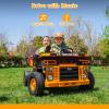 2-Seater Electric Ride on Truck Toy Car Construction Vehicle for Boys, 12V Kids Ride on Dump Truck, Remote Control, Key Start, Shovel, Dump Bed, Music, Birthday Gift (Yellow, 12V) view 3