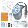 Big Bubble Machine - Automatic Bubbles Blower for Kids, Toddlers - 360 Oscillation & 75 Adjustment, Bubble Toys with LED Light - Gifts for Boys, Girls, Easter, Outdoor, Birthday, Party Use view 1