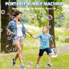 Big Bubble Machine - Automatic Bubbles Blower for Kids, Toddlers - 360 Oscillation & 75 Adjustment, Bubble Toys with LED Light - Gifts for Boys, Girls, Easter, Outdoor, Birthday, Party Use view 4