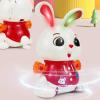 Alomejor Electric Dancing Toy, 360 Degree Rotating Dancing Bunny Pet Electronic Toy with Light and Music for Children view 4