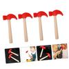 HOOTNEE 5pcs Wooden Hammer for Montessori Fine Motor Skill Development Safe Simulation Hammering Play Tools Enhances Hand Eye Coordination view 3