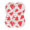 xigua Slices of Watermelon Muslin Baby Burp Cloths Set of 4, Super Soft & Absorbent Burping Rags, Cotton Burp Clothes Shower Gift for Newborn, Baby Girls and Boys view 2
