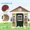 lafengyan Outdoor Wooden Playhouse for Kids 3-8 Years Old, Fir Wood Children's Backyard Cottage with Retro Windows, Plant Boxes & Waterproof Roof, DIY Assembly view 2
