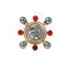 Brooch art retro asymmetrical red glass pin suit anti-exposure accessories view 1