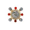 Brooch art retro asymmetrical red glass pin suit anti-exposure accessories view 2