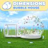 10FT Inflatable Bubble House Dome for Kids, Clear PVC Inflatable Bubble House Tent with Tunnel, Bubble Balloon House with Air Blower, 600W Air Pump for Party (Clear, 10.5FT/ with Jump) view 2