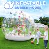 10FT Inflatable Bubble House Dome for Kids, Clear PVC Inflatable Bubble House Tent with Tunnel, Bubble Balloon House with Air Blower, 600W Air Pump for Party (Clear, 10.5FT/ with Jump) view 3