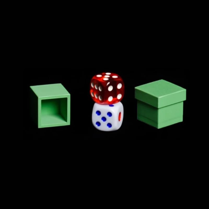 blue-ther German Dice Street Magic Tricks Dice Penetration Close up Magic Magia Magie Magicians Prop Accessory