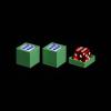 blue-ther German Dice Street Magic Tricks Dice Penetration Close up Magic Magia Magie Magicians Prop Accessory view 2