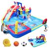 10-in-1 Inflatable Water Park Combo - Giant Slide, Bounce House with Splash Pool, Water Guns & Climbing Wall, Dual Pools,Soccer for Backyard view 1