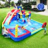 10-in-1 Inflatable Water Park Combo - Giant Slide, Bounce House with Splash Pool, Water Guns & Climbing Wall, Dual Pools,Soccer for Backyard view 2