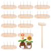 12 Pcs Crochet Doll Stand Wooden, Wooden Doll Stand Display Base with Metal Pins, Figure Holder for Crochet Toys, Puppet Figure Support for Handmade Crafts and Toy Models, Quadruple Steel Needle view 1