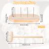 12 Pcs Crochet Doll Stand Wooden, Wooden Doll Stand Display Base with Metal Pins, Figure Holder for Crochet Toys, Puppet Figure Support for Handmade Crafts and Toy Models, Quadruple Steel Needle view 2