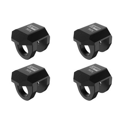 Aluminum 7075 Alloy Front & Rear Shock Cap Protector for Arrma 1:14 Typhon GROM / 1:16 Mojave GROM / 1:18 Granite GROM Small-Scale Monster Truck Upgrades - Black