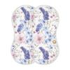xigua Watercolor Wildflowers Muslin Baby Burp Cloths Set of 2, Super Soft & Absorbent Burping Rags, Cotton Burp Clothes Shower Gift for Newborn, Baby Girls and Boys view 2