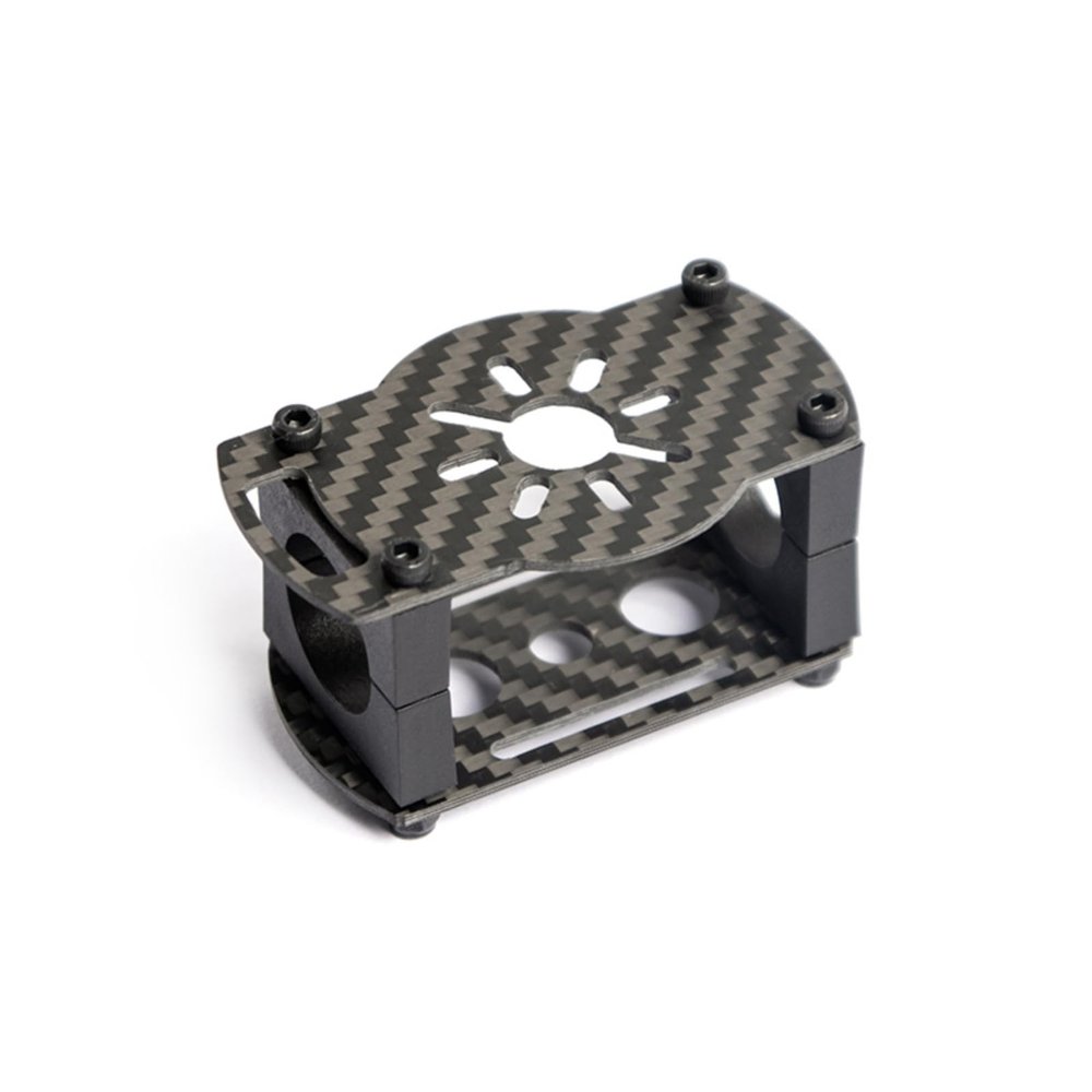 20mm Carbon Fiber Motor Mount Clamp Set  3K Full Carbon Fiber Tube Clamps for RC FPV Drones, Multirotors, RC Cars  Lightweight & High-Strength Frame Mounting Kit, Includes Screws & Bolts (4pcs)