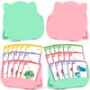 4 PCS Card Holders for Playing Cards, Playing Card Holder for Kids Adults Arthritis Little Hands,3 Layers Stand Foldable Card Holder for Card Games Parties Travel Family Game Night (Green & Pink) view 1