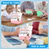 4 PCS Card Holders for Playing Cards, Playing Card Holder for Kids Adults Arthritis Little Hands,3 Layers Stand Foldable Card Holder for Card Games Parties Travel Family Game Night (Green & Pink) view 4