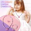 Girls Colorful Butterfly Jewelry Set - Toddler Butterfly Necklace Girls Pretend Plasy Toy Jewelry Box Set with Bead Necklace, Bracelet and Ring - Play Accessories - Ages 3+ Girl Birthday Gifts-Style 2 view 3