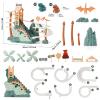 Dinosaur Climbing Stairs Toy Orbit Chasing Race Track Game Set Roller Coaster Toy Double Loop Track Slide Toys with Music Light Educational Playsets Gift for Toddler Kids Boys Girls Age 3+ view 2