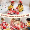 Magnetic Tiles, Firetruck Toys 3-5 Years Old, Fire Trucks for Toddlers 3-5, Magnetic Building Blocks for Kids, STEM Educational Construction Toys for Toddlers, Xmas Birthday Gifts for Boys and Girls view 4