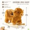 Baby Rocking Horse,Highlander Cattle Wooden Rocking Horse for Toddlers 1 Year Old Cute Cow Stuffed Plush Ride-on Toy Rocking Animal for Baby Boys and Girls Nursery/Child Christmas or Birthday Gift view 3