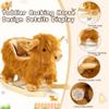 Baby Rocking Horse,Highlander Cattle Wooden Rocking Horse for Toddlers 1 Year Old Cute Cow Stuffed Plush Ride-on Toy Rocking Animal for Baby Boys and Girls Nursery/Child Christmas or Birthday Gift view 4