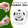 12 Pack Soccer Stress Balls with 6 Funny Faces - 1.57 Inch Mini Squishy Soccer Party Favors, Goodie Bag Stuffers, Classroom Treasure Box Prizes, Teen Anxiety Relief Toys & Kids Birthday Gifts view 2
