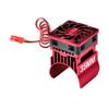 Aluminum 6061-T6 Alloy Cooling Fan with 35mm Motor Heatsink for Traxxas 1:16 Mini Maxx 4WD 107154-1 / Mini XRT VXL-3S 108076-1 Monster Truck Upgrades - Red view 1