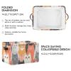 Emelivor Cartoon Cat Beige Storage Bin Collapsible with Handle Rectangle Waterproof Fall Basket for Storage Cube Closet Organizer for Nursery Shelf Book Office Bathroom view 3