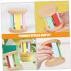 Toddmomy 3pcs Wooden Rattle Roller for Toddlers Educational Musical Instrument for Boy Girl for Play Promotes Hearing Development Parent-boy Girl Interaction view 2