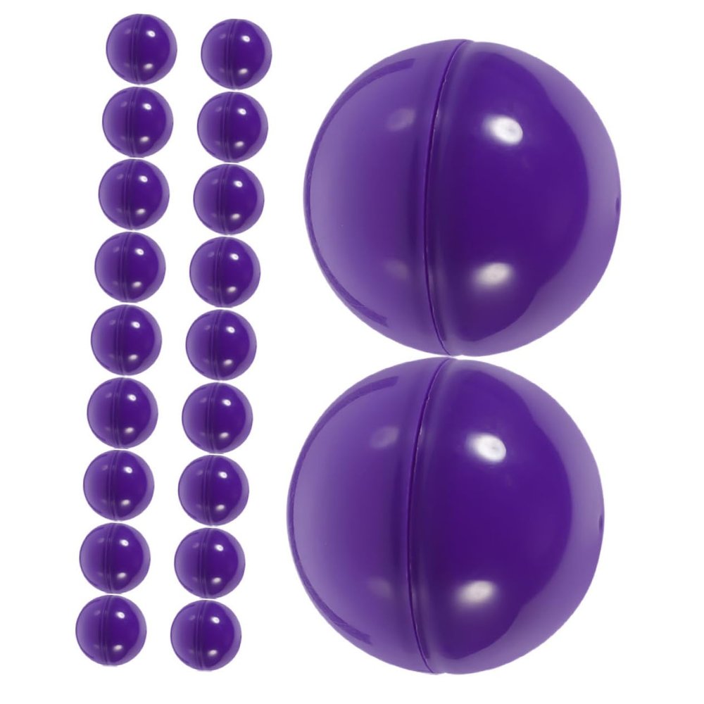 PRETYZOOM 20pcs Colorful Raffle Balls Lightweight Plastic Capsules for Party Games Candy Storage and Team Activities Fun and Vibrant Event Props