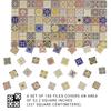150 pcs, Dollhouse Flooring, 1:12 Scale Doll House Tiles, Miniature Checkerboard Floor, REDUCIO! (Yellow and Blue) view 2