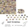 150 pcs, Dollhouse Flooring, 1:12 Scale Doll House Tiles, Miniature Checkerboard Floor, REDUCIO! (Yellow and Blue) view 4
